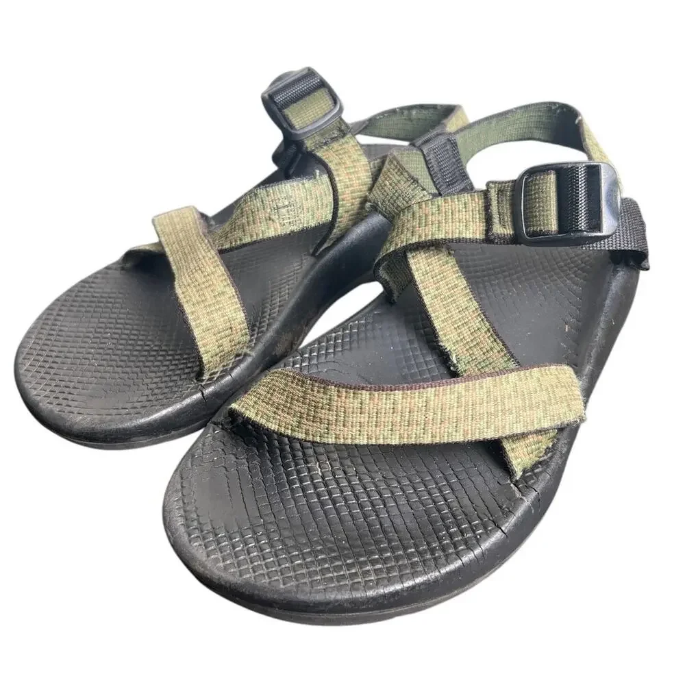 Chaco Men's Brown and Green Sandals Men’s 10